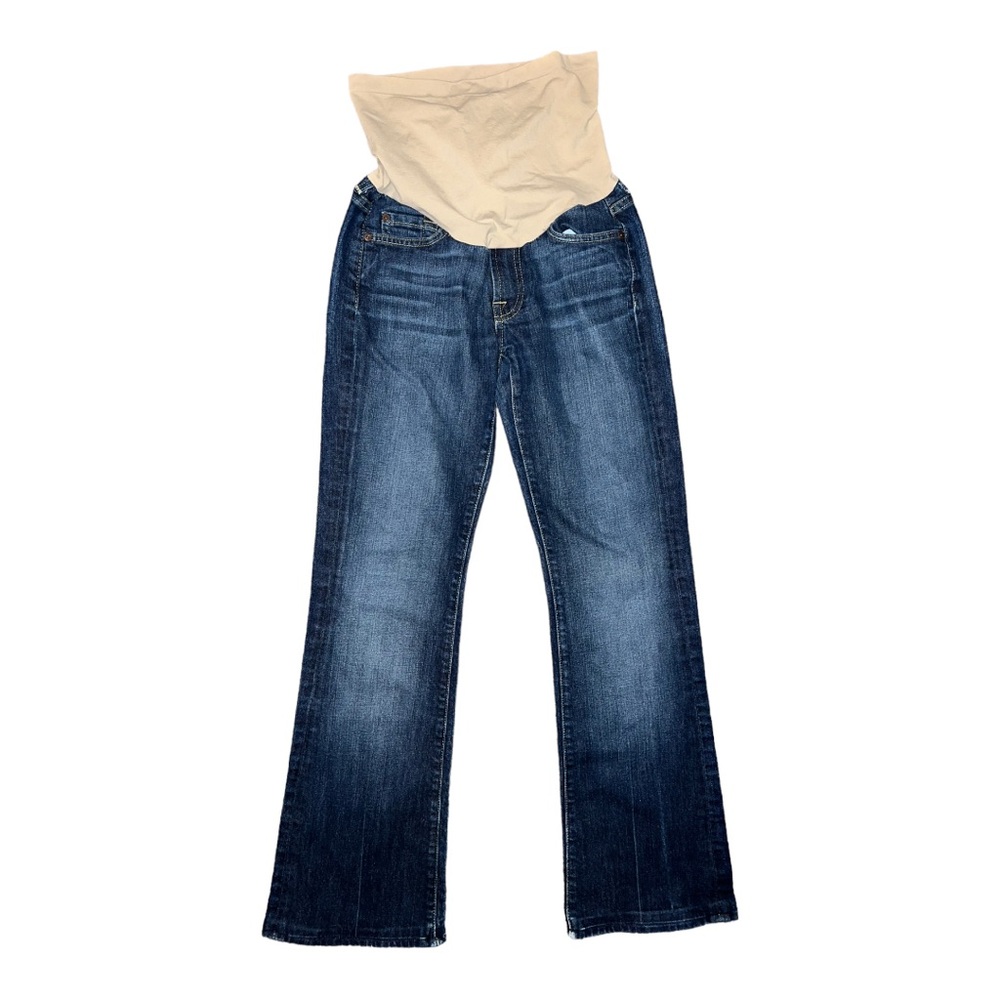 7 mankind Jeans pea in pod Flare Maternity jeans Band size 27